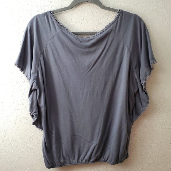 American Eagle Outfitters Poncho Shirt Charcoal color size Large - Picture 2 of 4